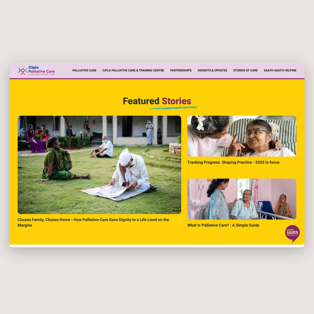 The Insights & Updates page: featured stories from the field