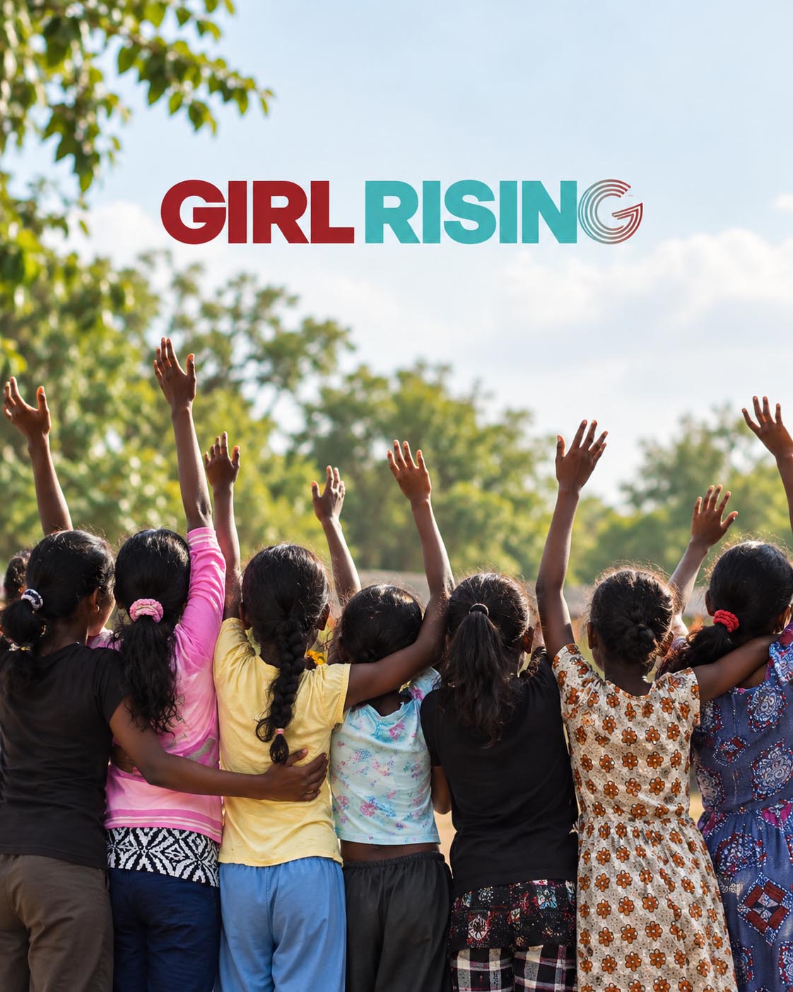 Two smiling girls from the Girl Rising programme