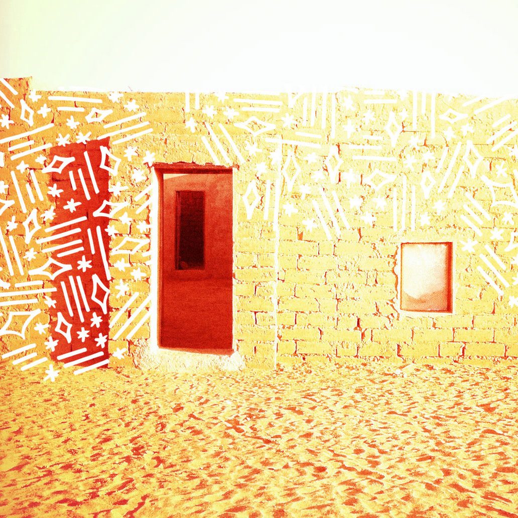 A painted wall in the desert, used as Girl Rising campaign artwork