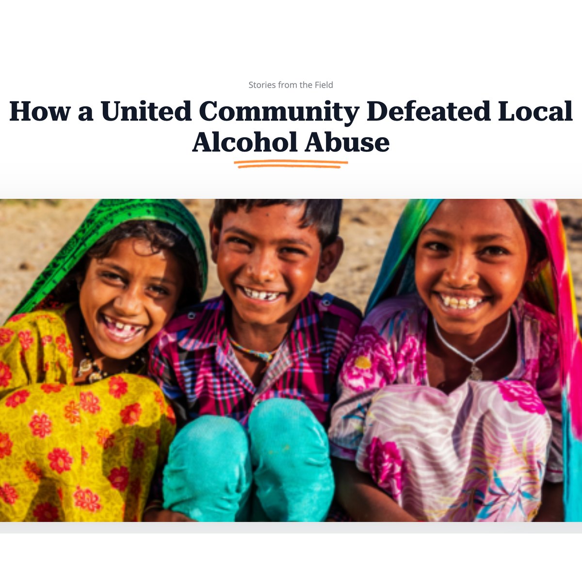 A Stories of Change article: “How a united community defeated local alcohol abuse”