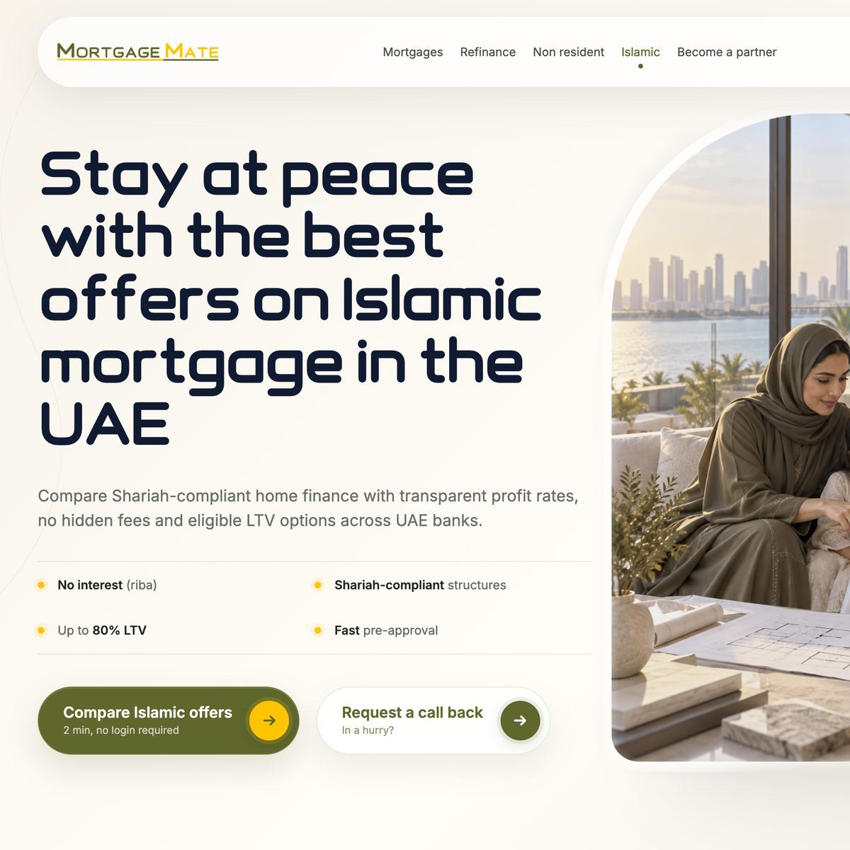 The Mortgage Mate Islamic mortgage page