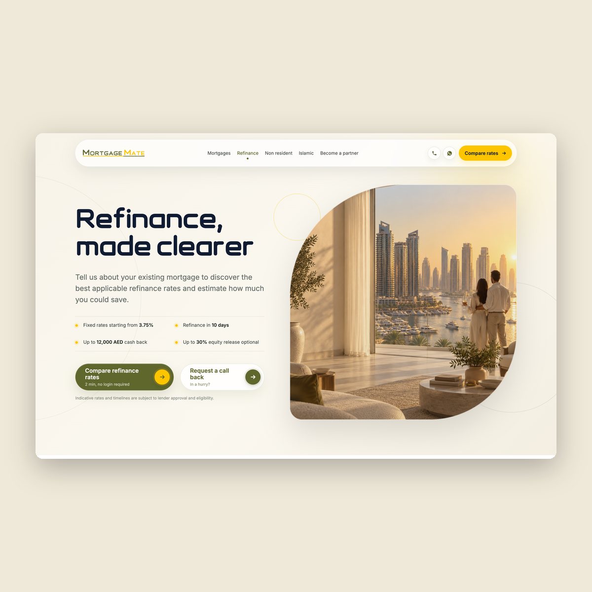 The Mortgage Mate refinance page