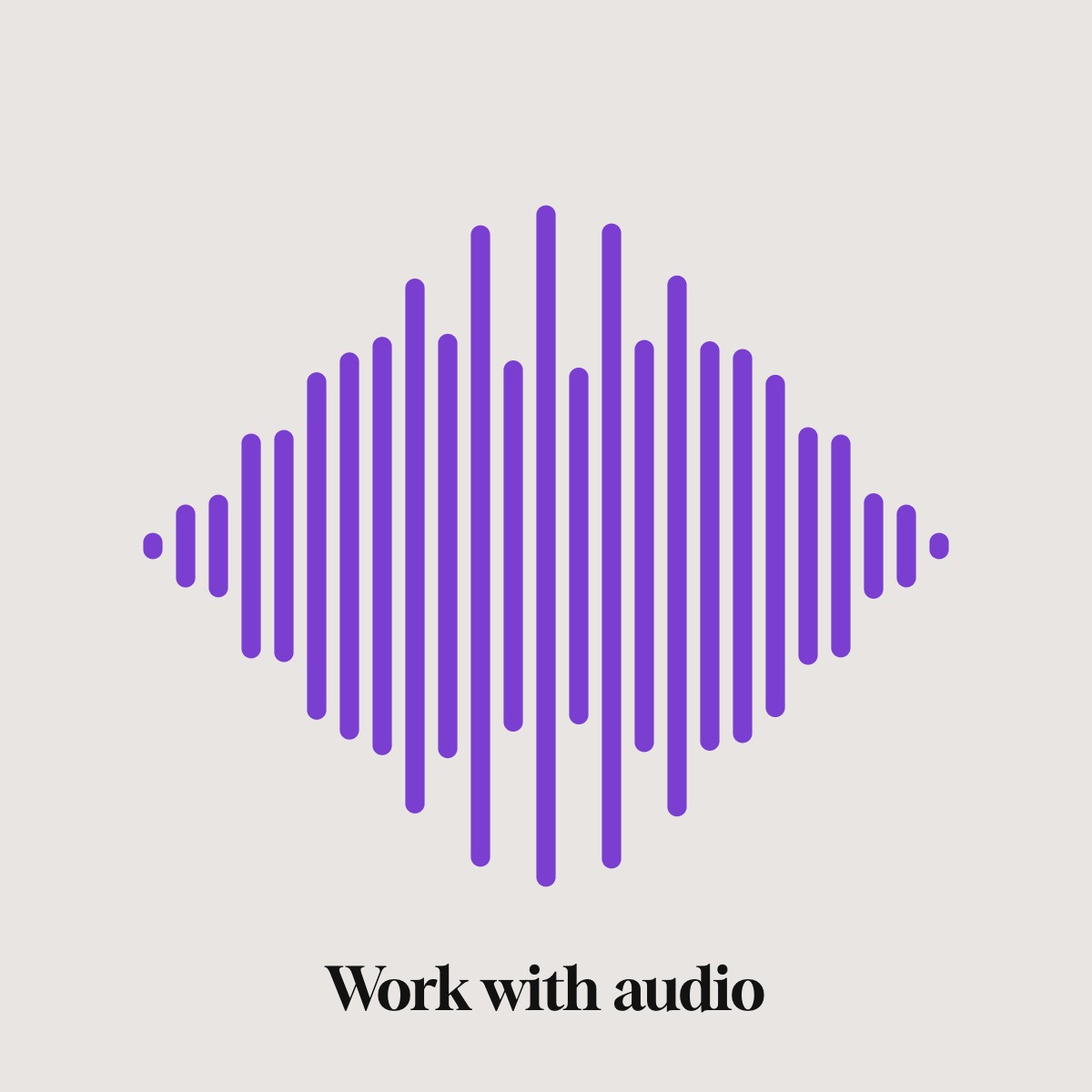 Conceptual illustration for working with audio: a waveform